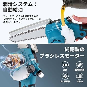 OICGOO チェーンソー 充電式 Amazon | OICGOO チェーンソー 充電式 チェーンテンション自動